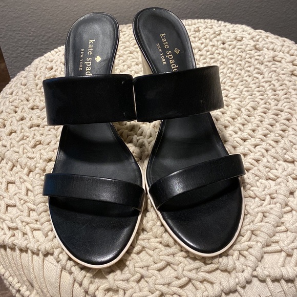 kate spade Shoes - • Kate Spade • Womens black and white wedges size 8